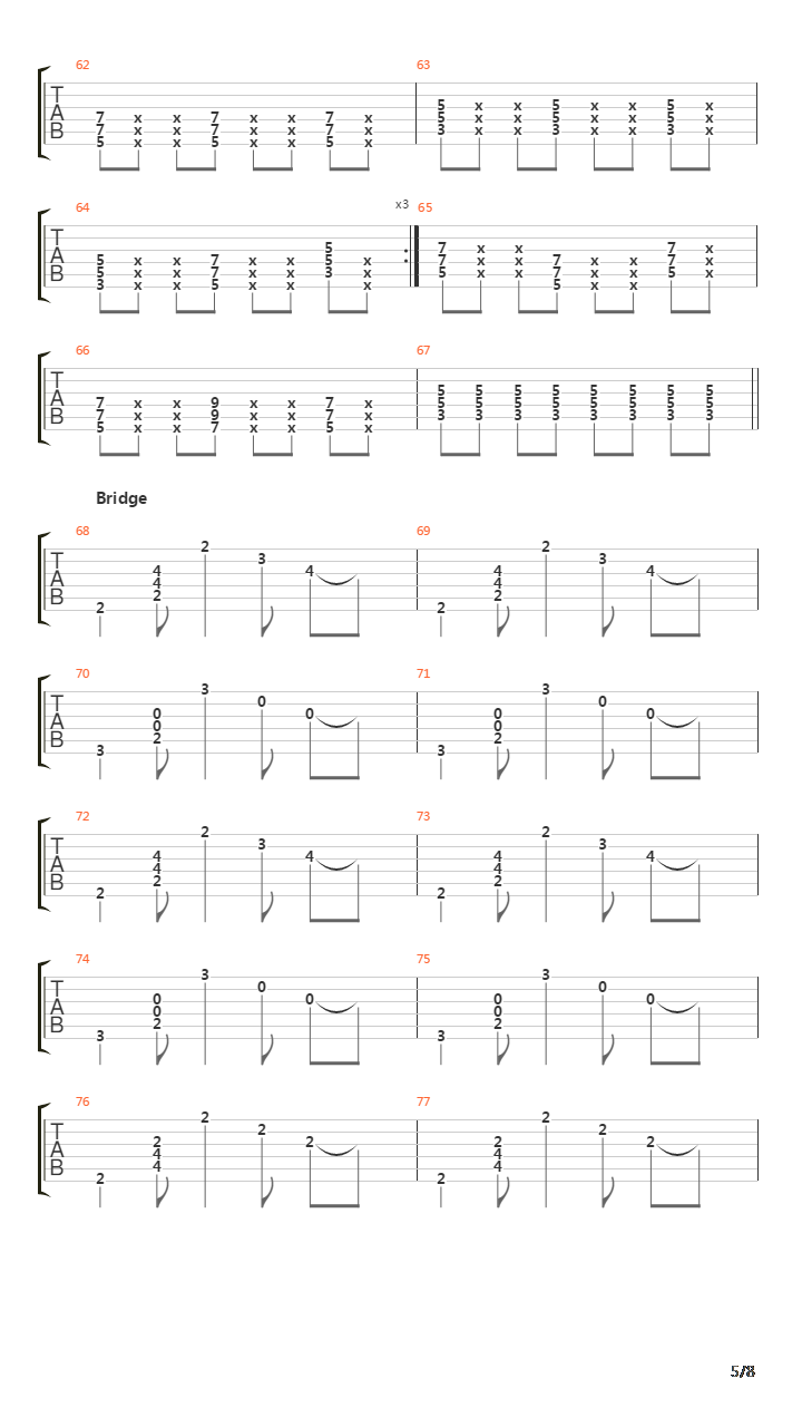 Paramar吉他谱