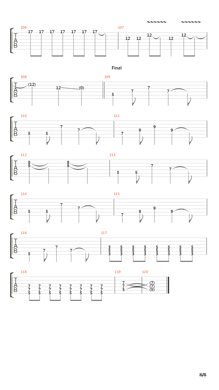 Paramar吉他谱