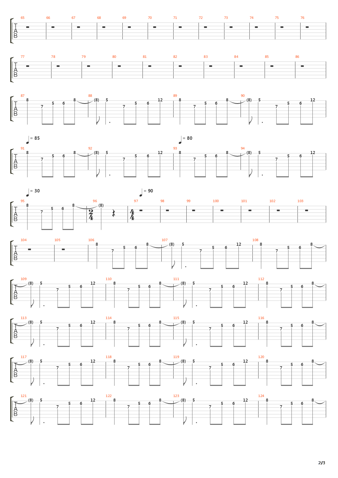 Tren Al Sur吉他谱