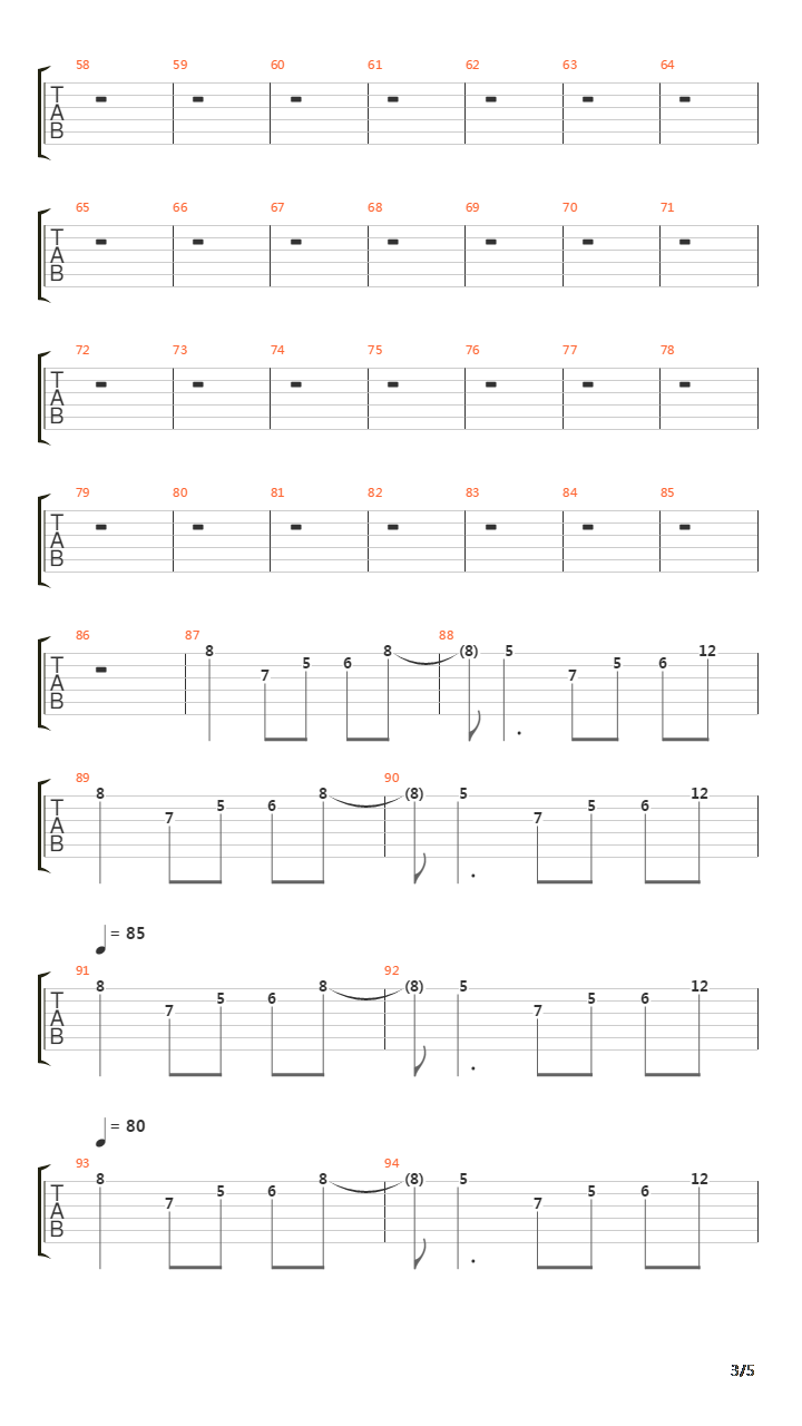 Tren Al Sur吉他谱