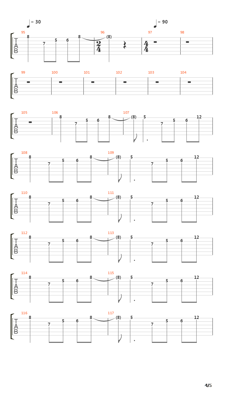 Tren Al Sur吉他谱