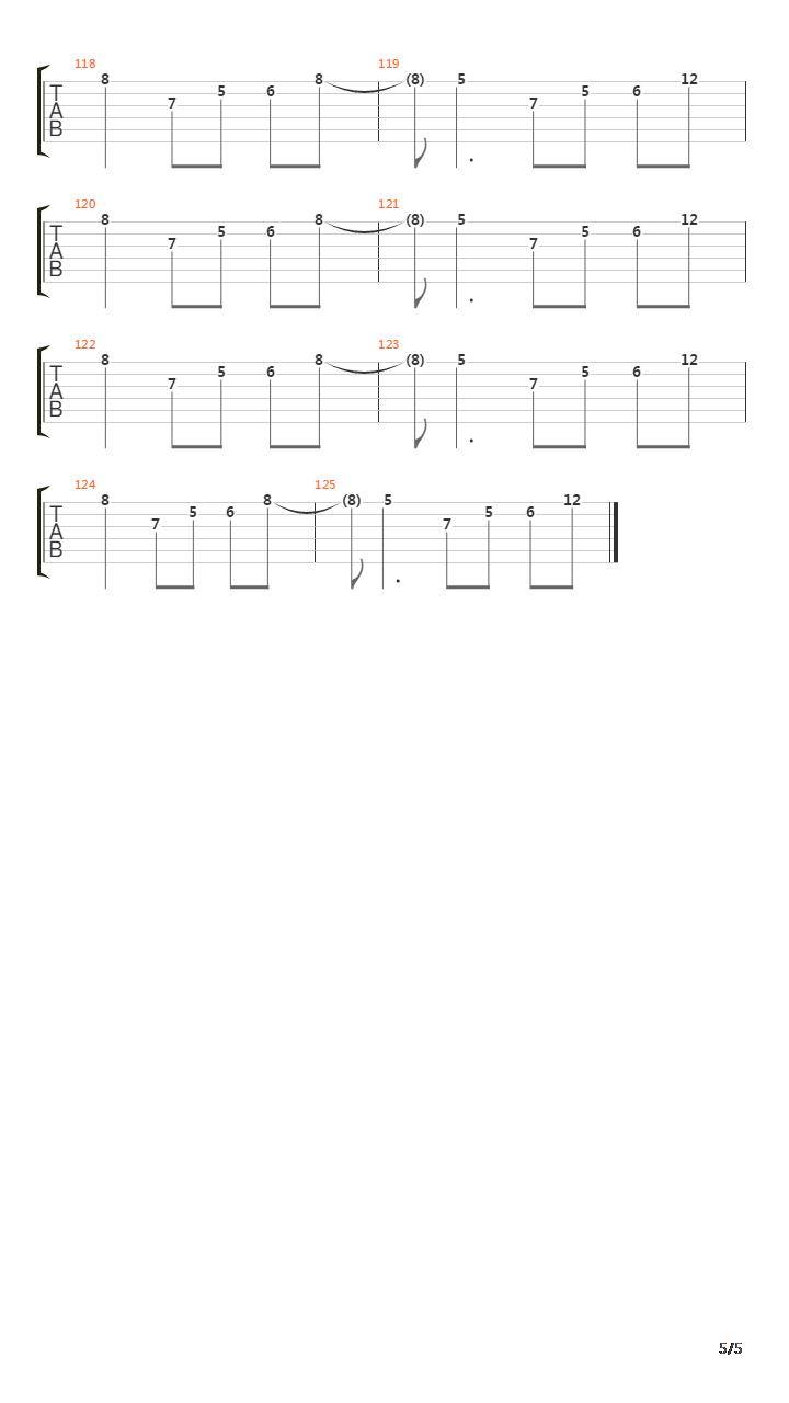 Tren Al Sur吉他谱