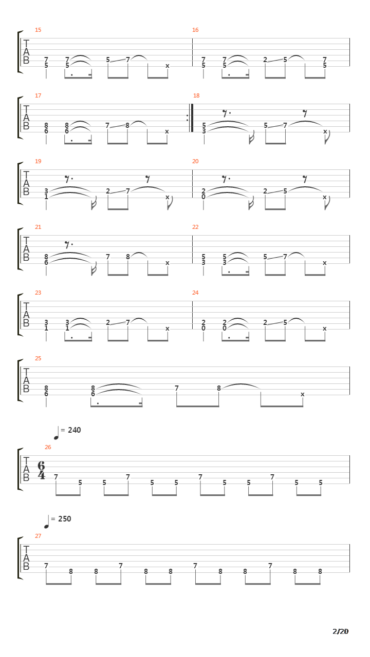 Cross The Threshold吉他谱