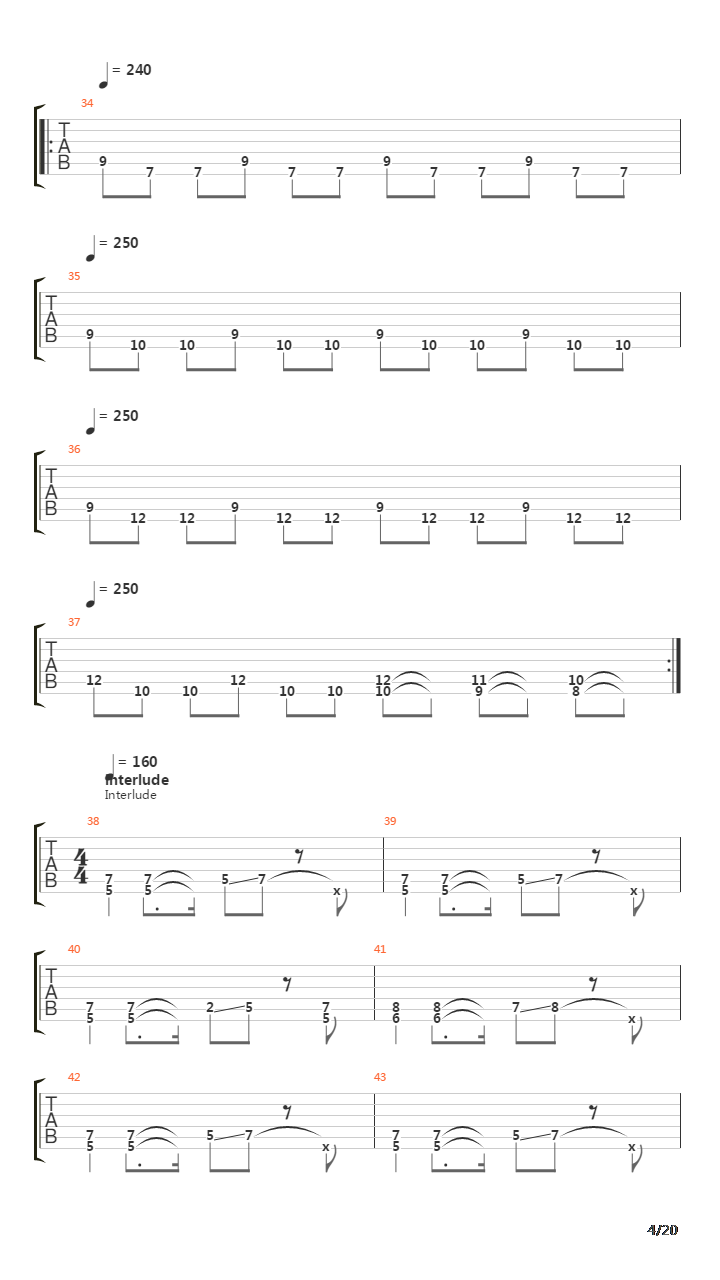 Cross The Threshold吉他谱