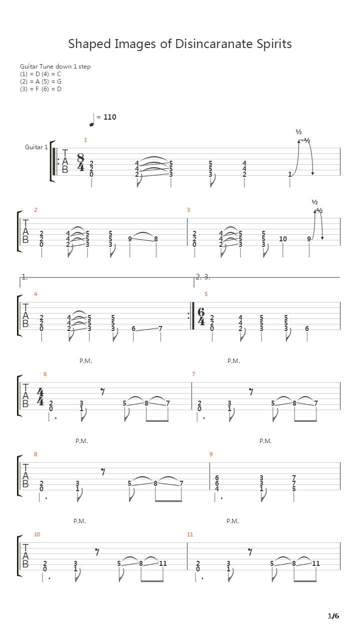 Shaped Images Of Disincarnate Spirits吉他谱