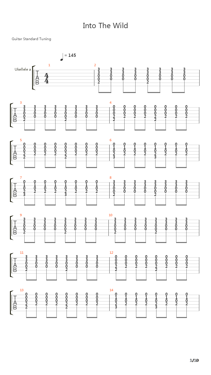 Into The Wild Live吉他谱