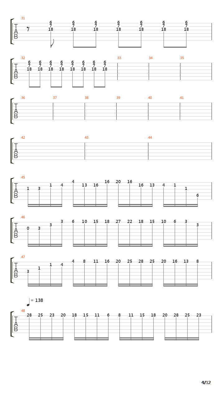 Tormento E Passione吉他谱