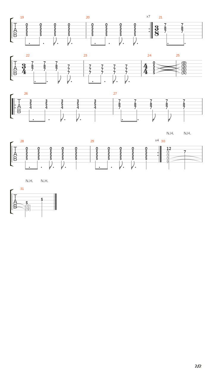 Middle Of The Bed吉他谱