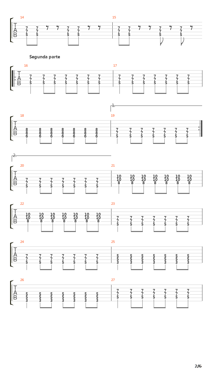 A Perderse吉他谱