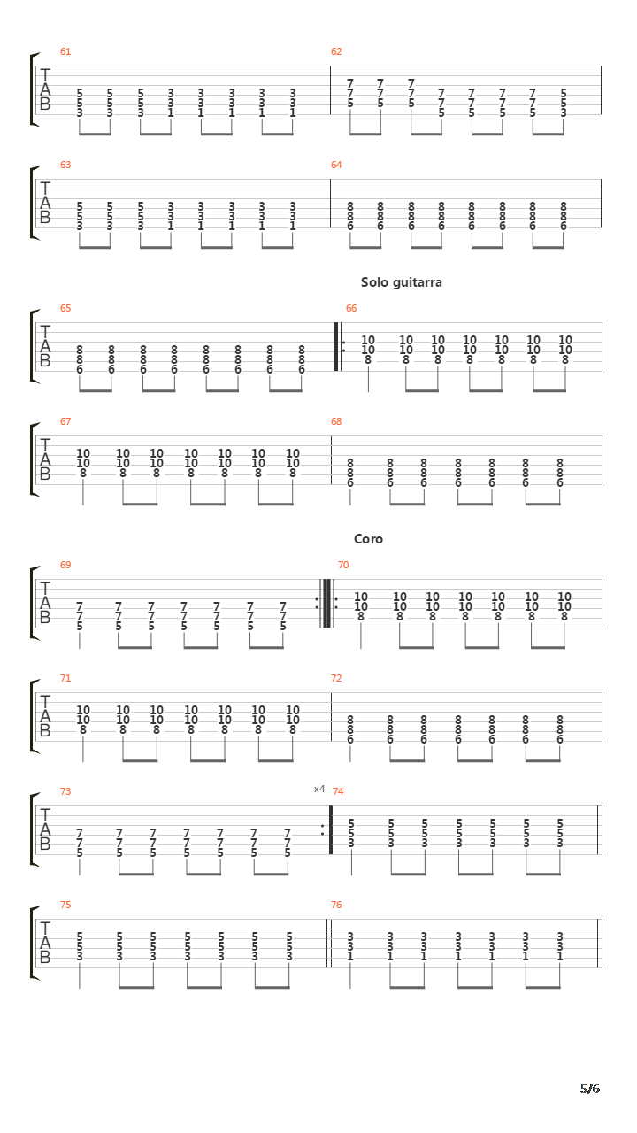 A Perderse吉他谱