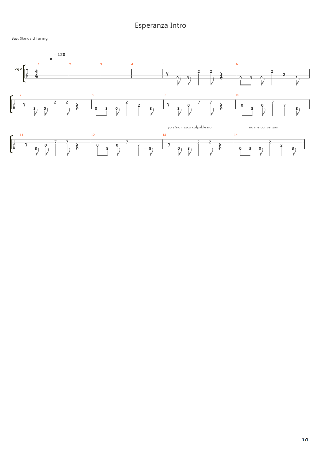Esperanza吉他谱