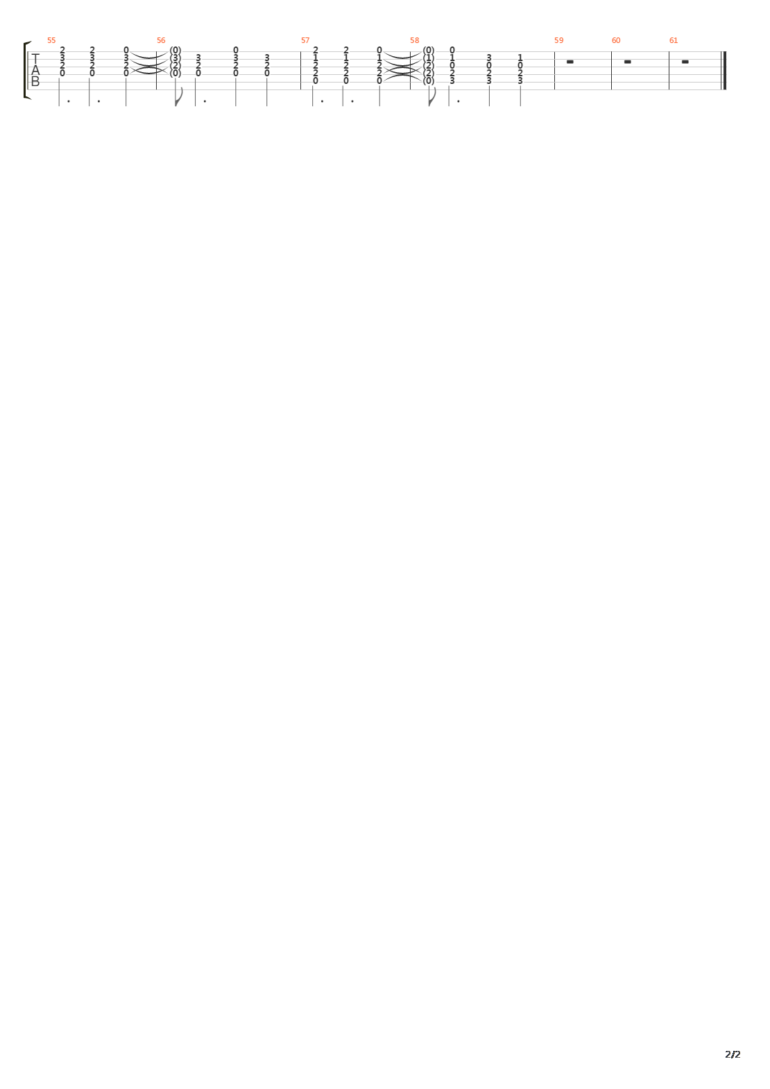 Wake吉他谱