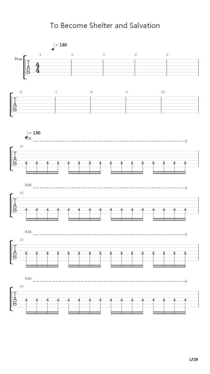 To Become Shelter And Salvation吉他谱