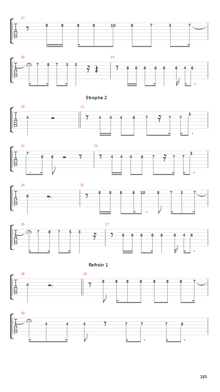 Je Voudrais Te Prendre吉他谱