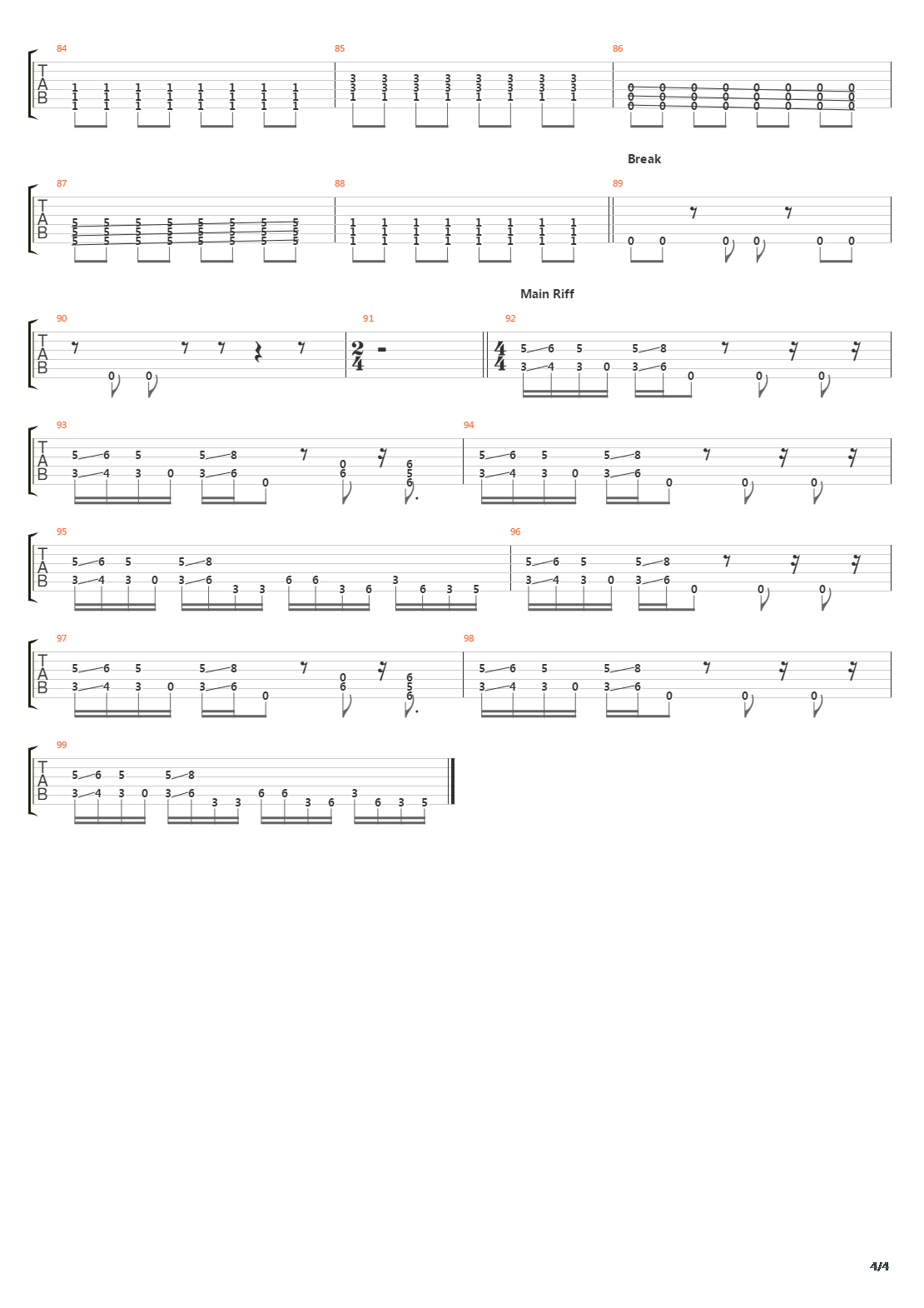 The Abandoning吉他谱