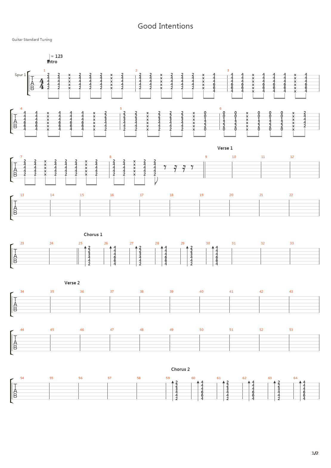 Good Intentions吉他谱