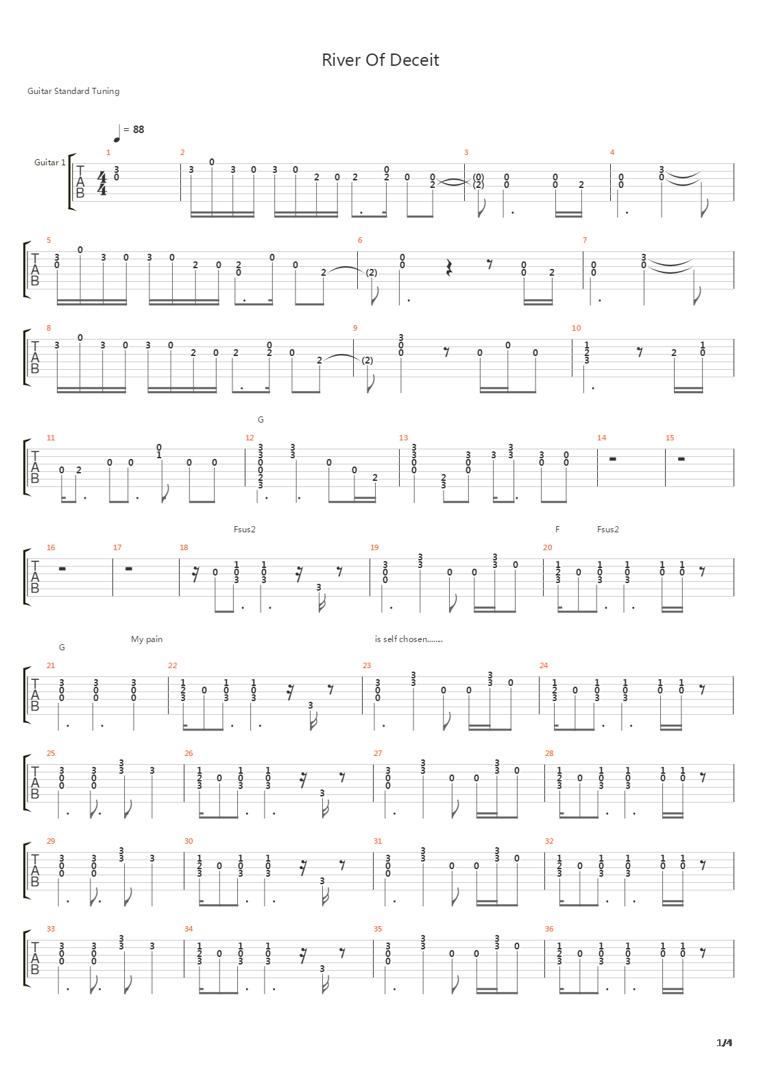 River Of Deceit吉他谱