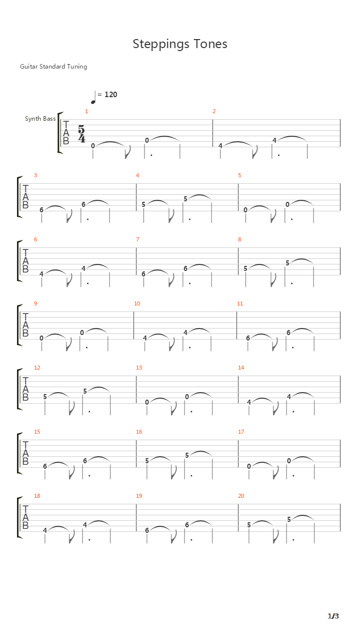 Steppings Tones吉他谱