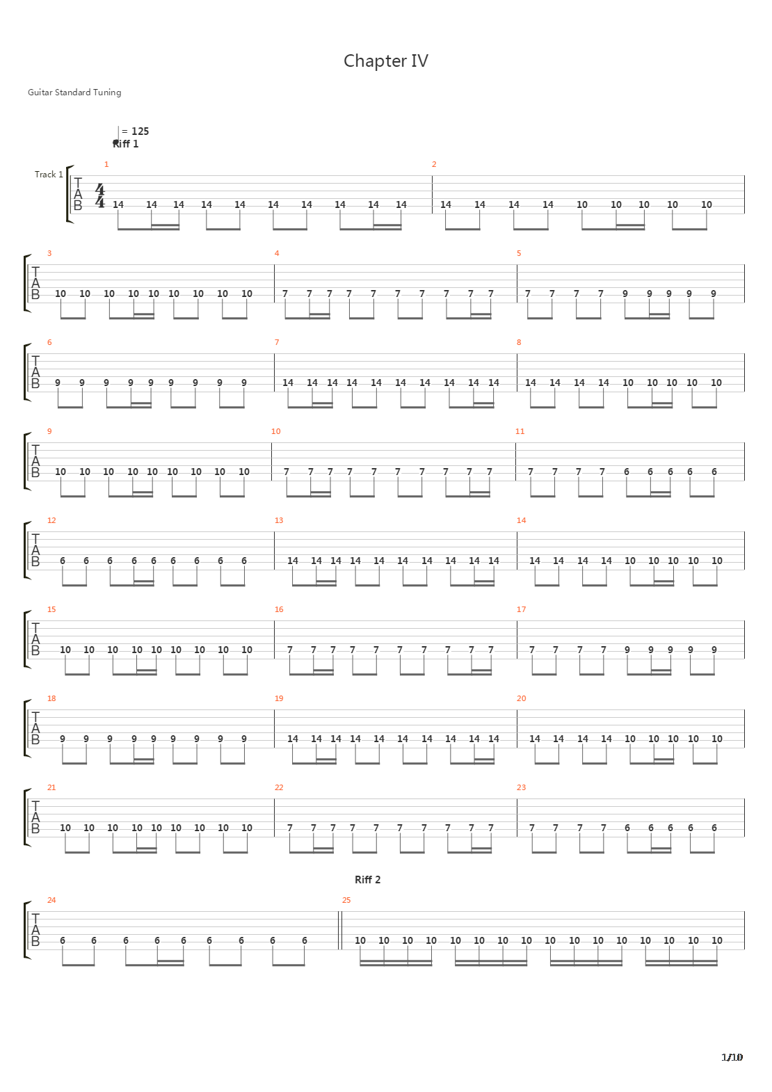 Chapter Iv吉他谱