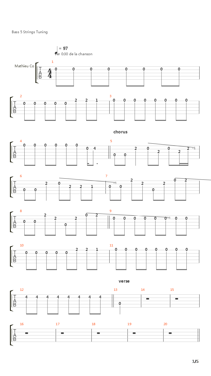La Valerie吉他谱