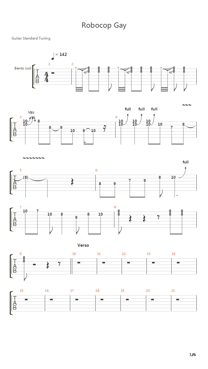 Robocop Gay吉他谱