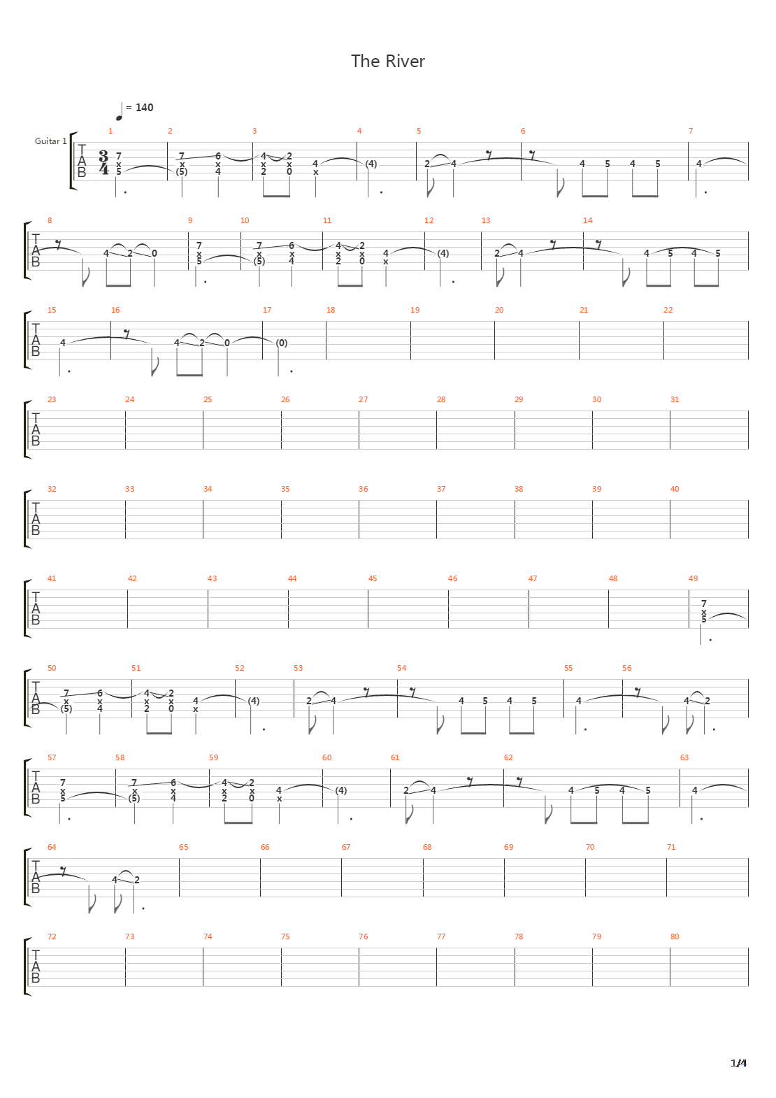The River吉他谱