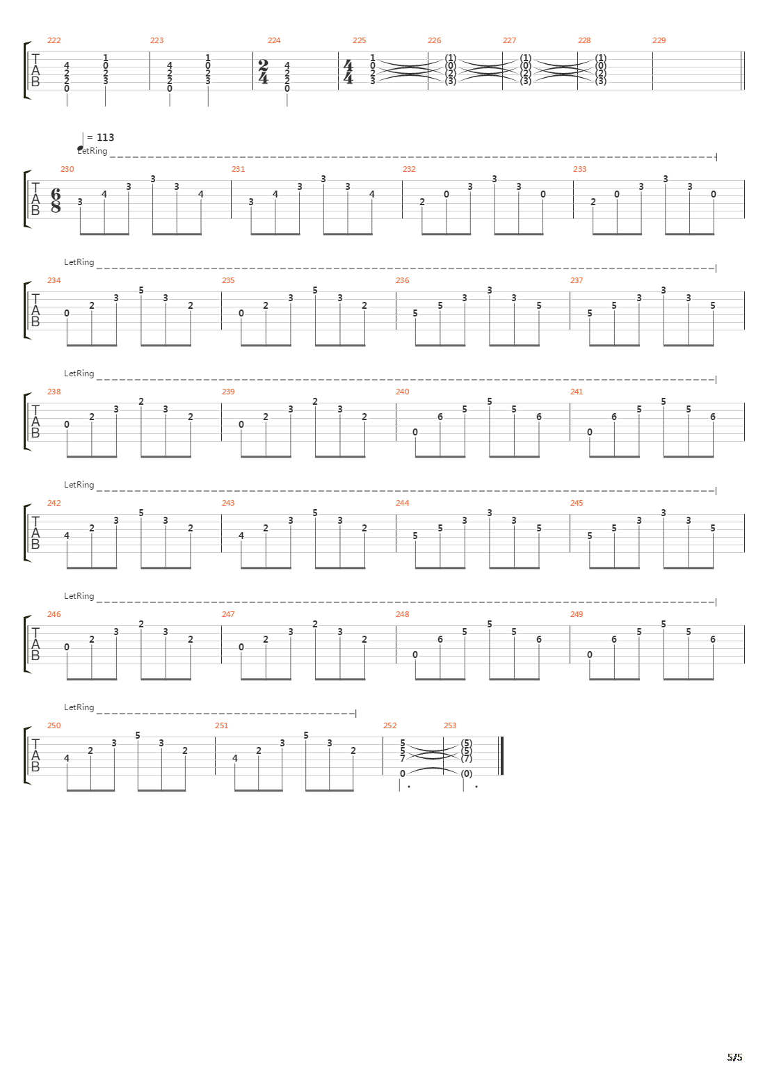The Deluge吉他谱