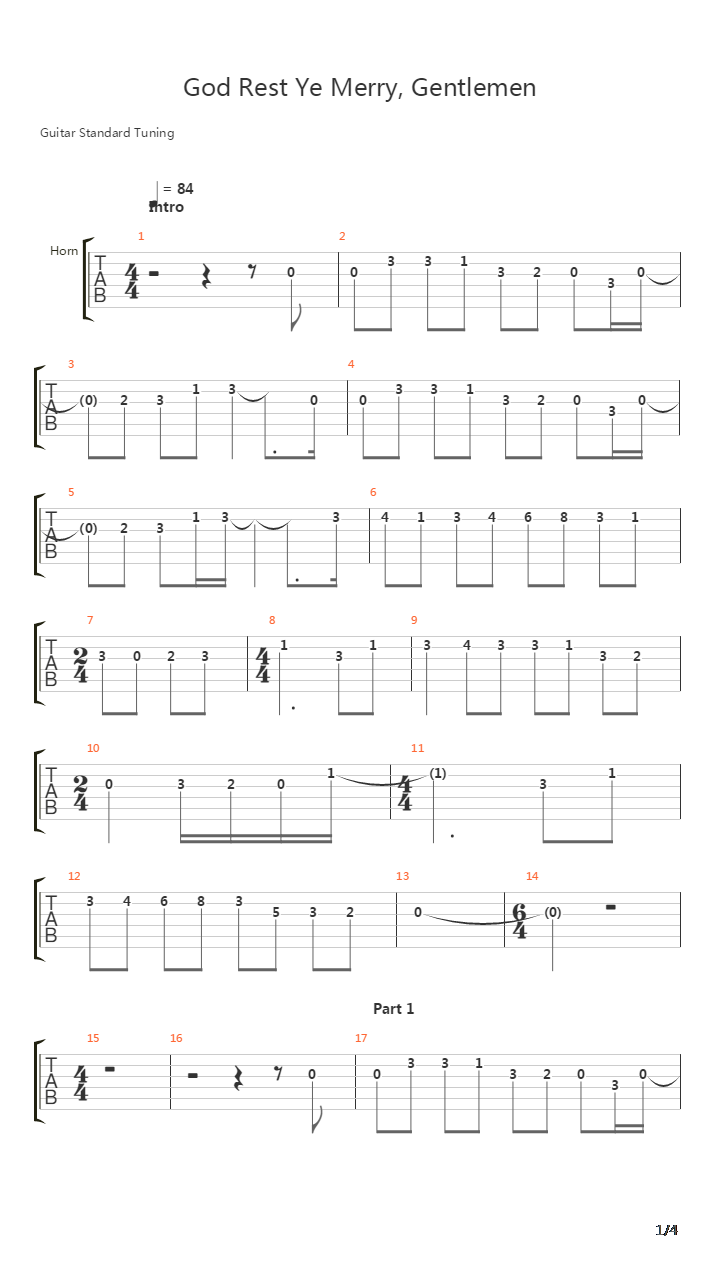 God Rest Ye Merry Gentleman吉他谱
