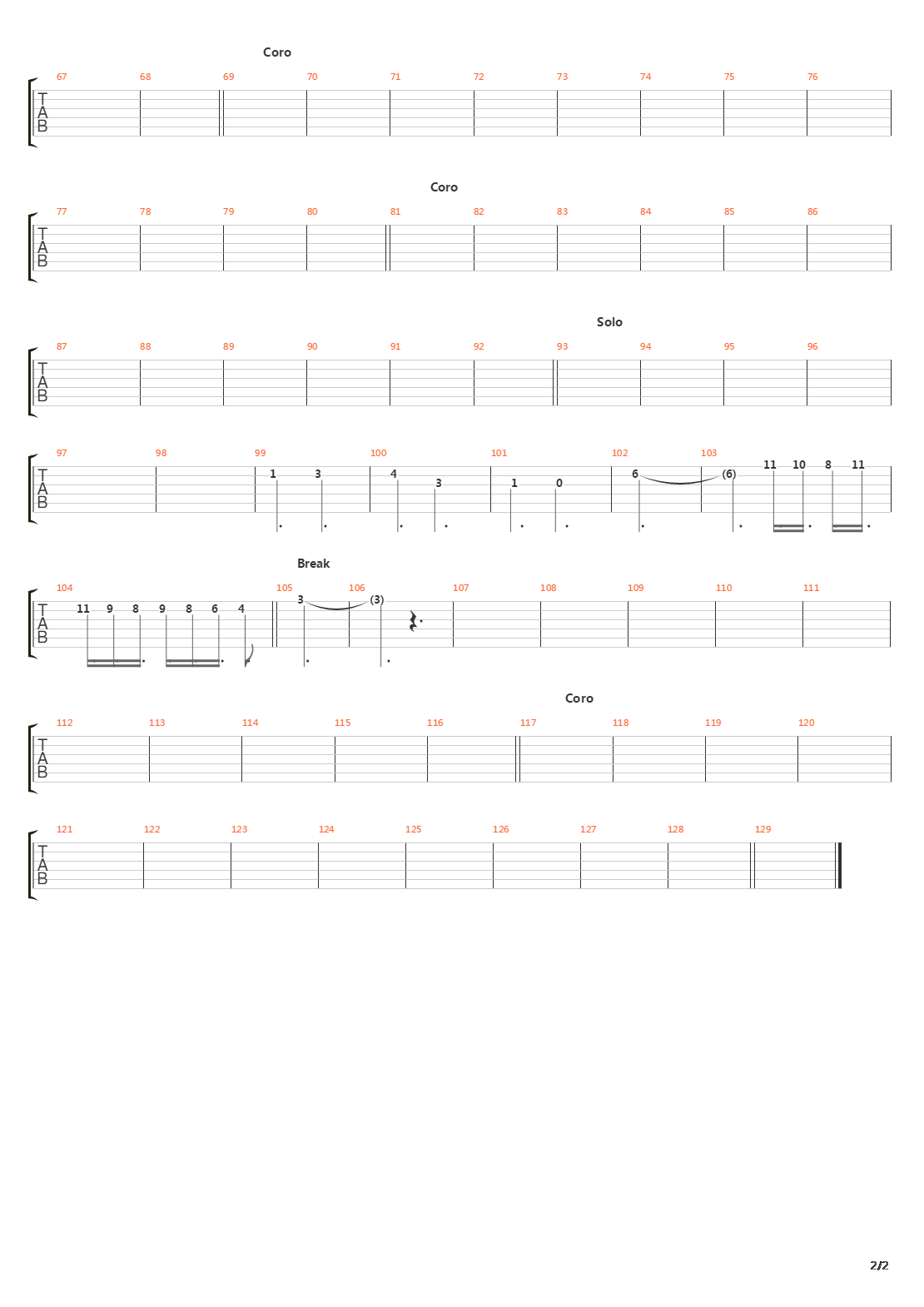 Alabanzas Al Rey吉他谱