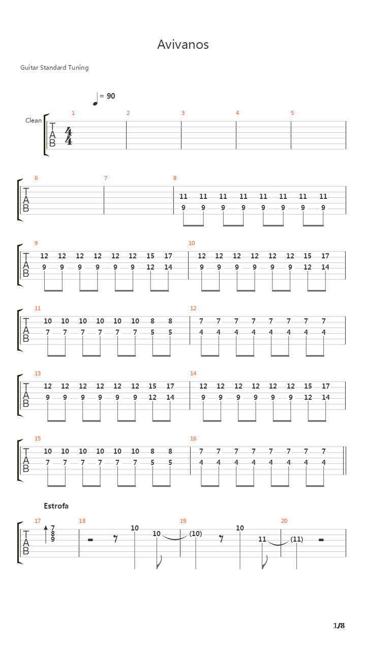 Avivanos吉他谱