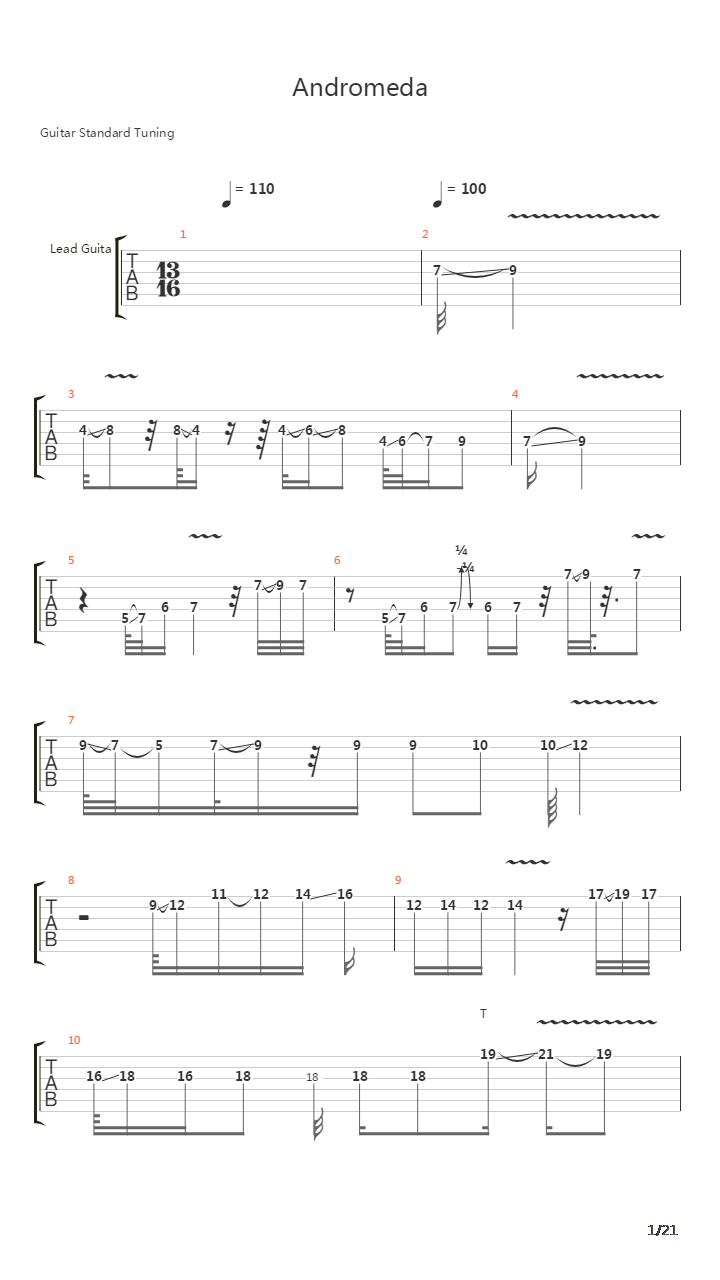 Andromeda吉他谱