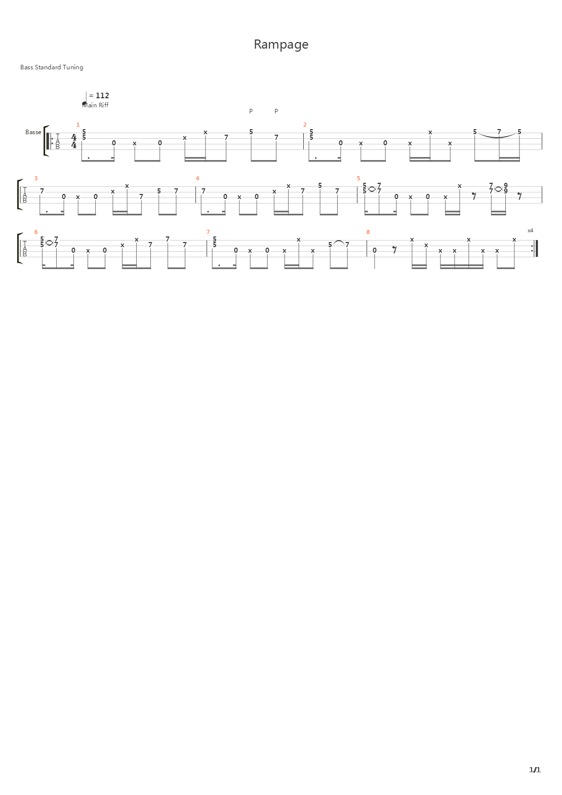 Rampage吉他谱