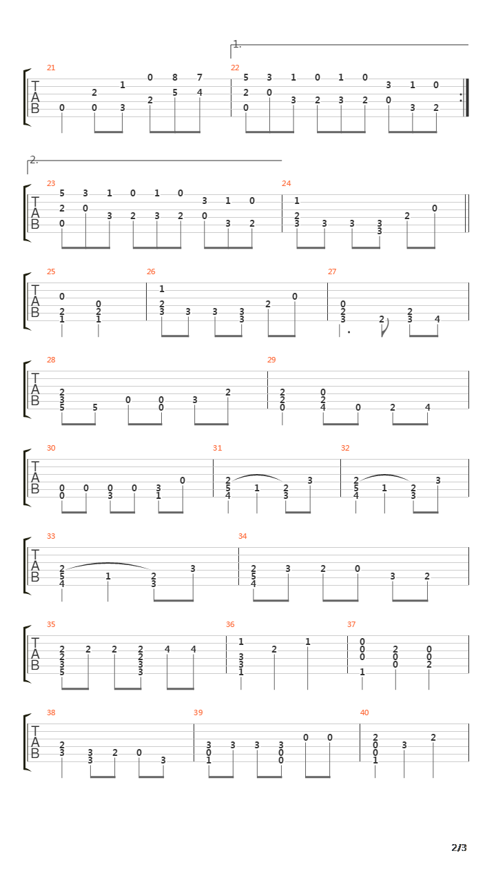 La Tendresse吉他谱