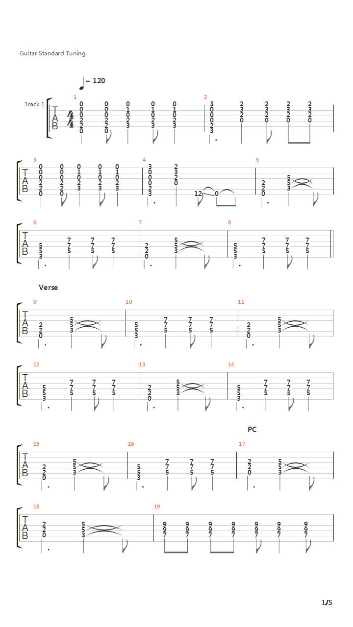 Falling Away吉他谱