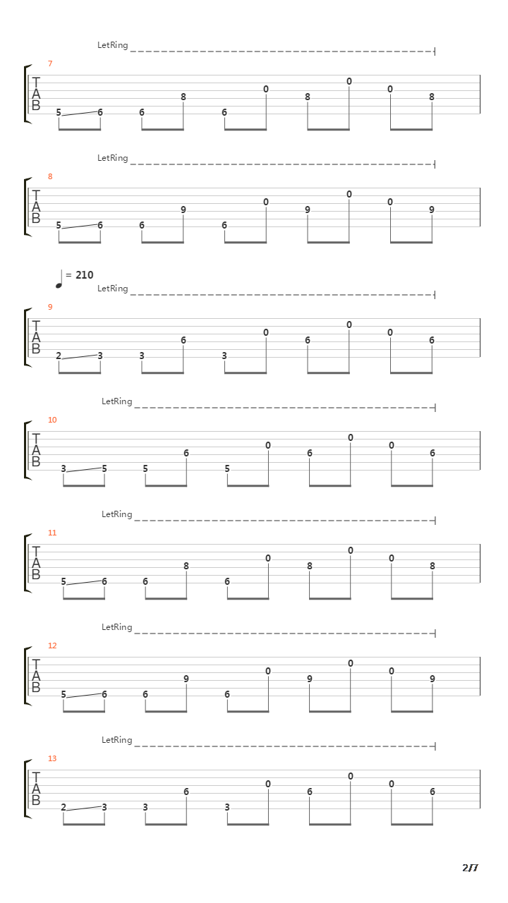 Endless Vortex Towards Erasing Destiny吉他谱