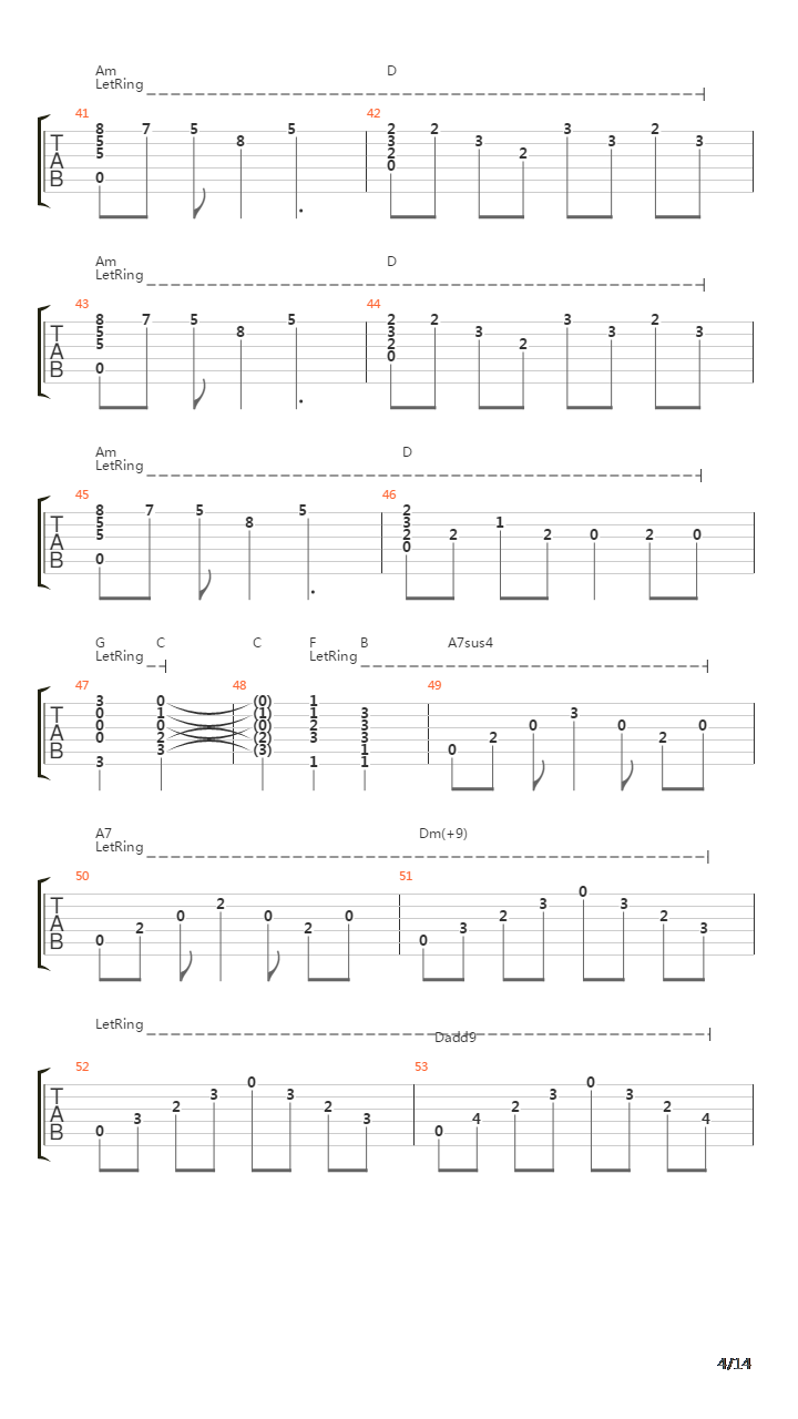 Classical Gas Acoustic吉他谱