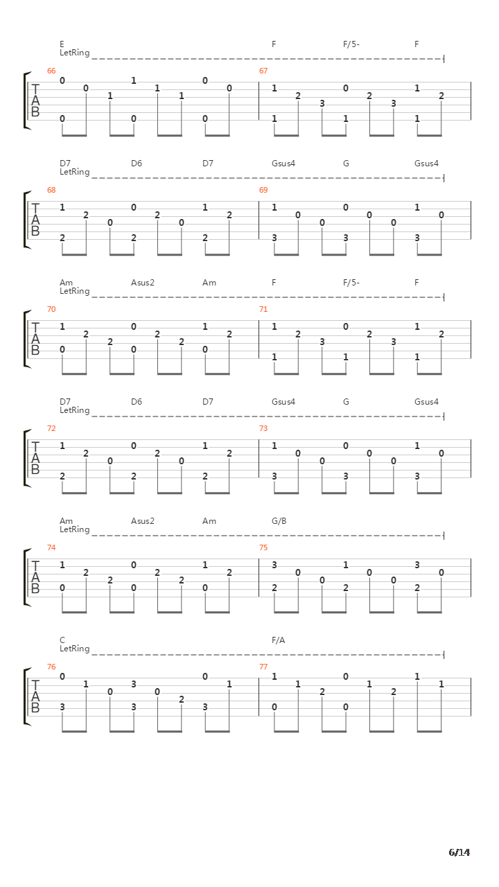 Classical Gas Acoustic吉他谱