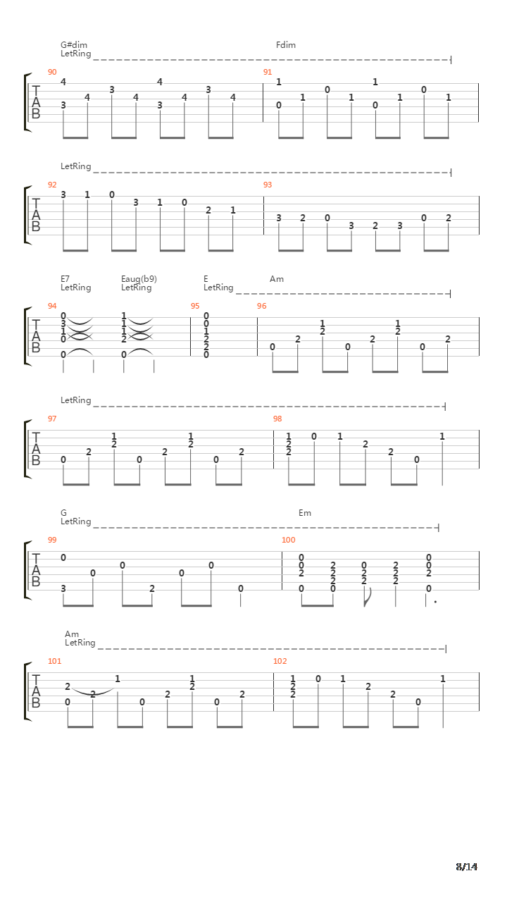 Classical Gas Acoustic吉他谱