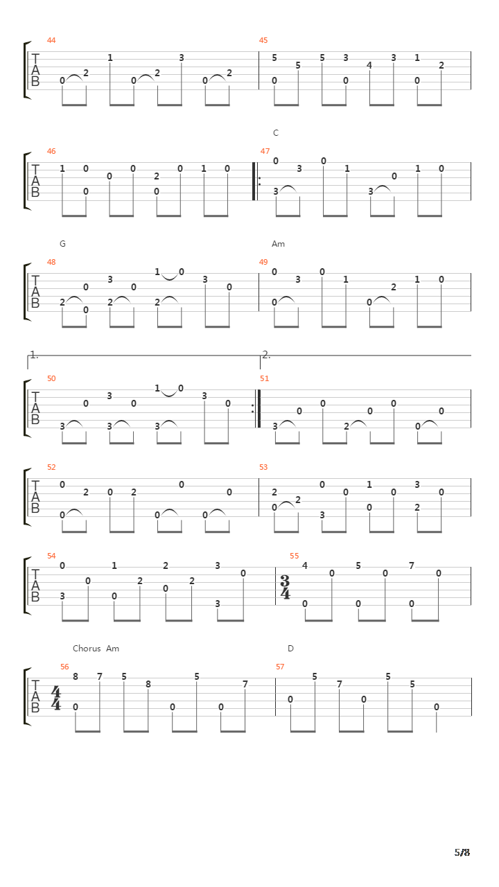 Classical Gas Acoustic吉他谱