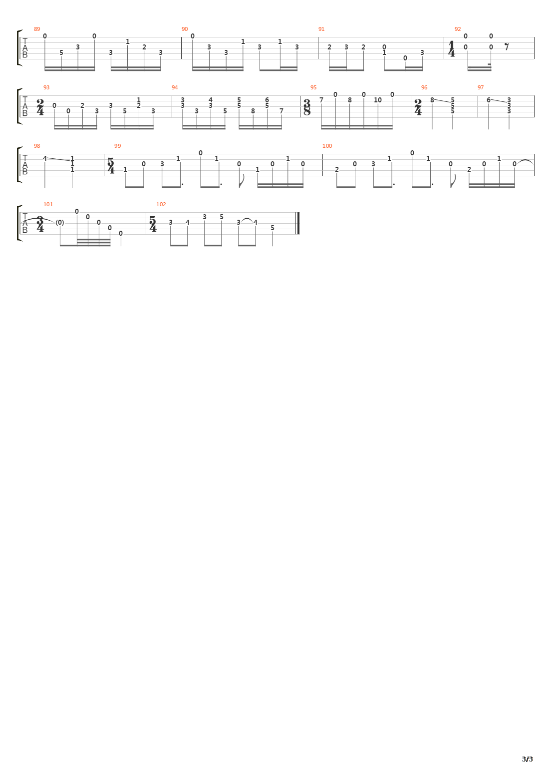 Classical Gas吉他谱