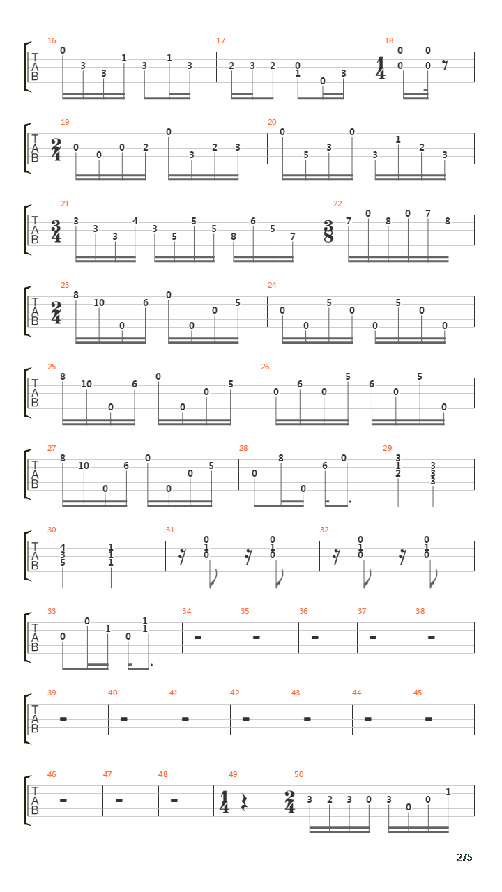 Classical Gas吉他谱