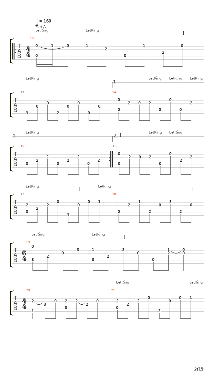 Classical Gas吉他谱