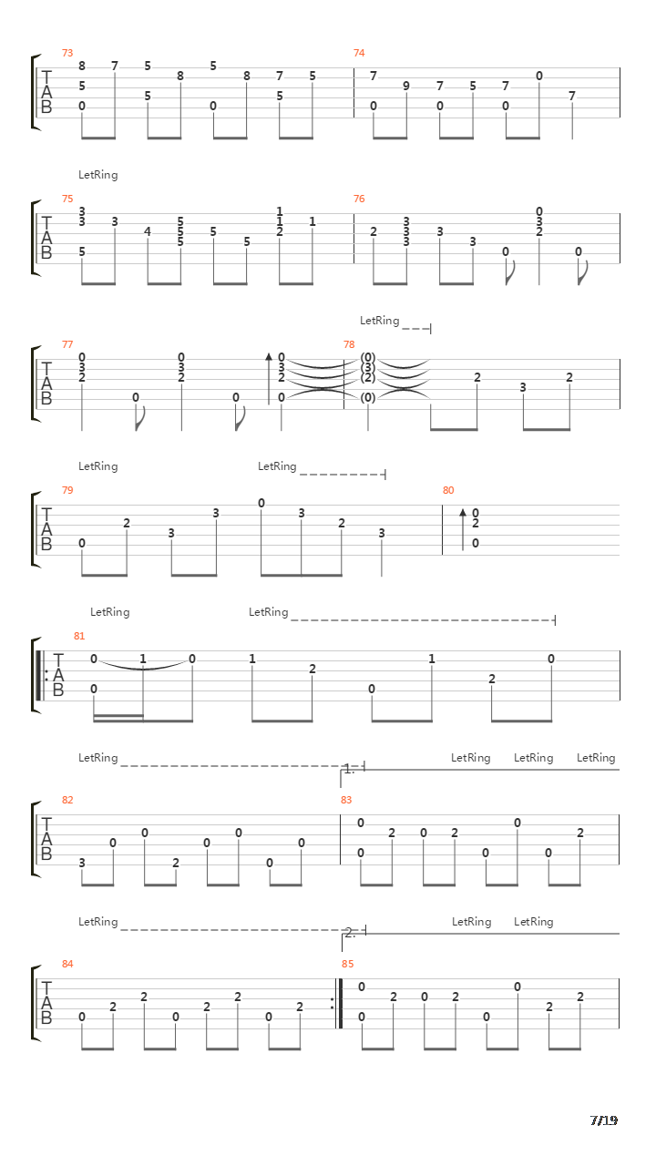 Classical Gas吉他谱