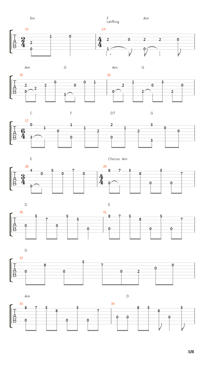 Classical Gas吉他谱