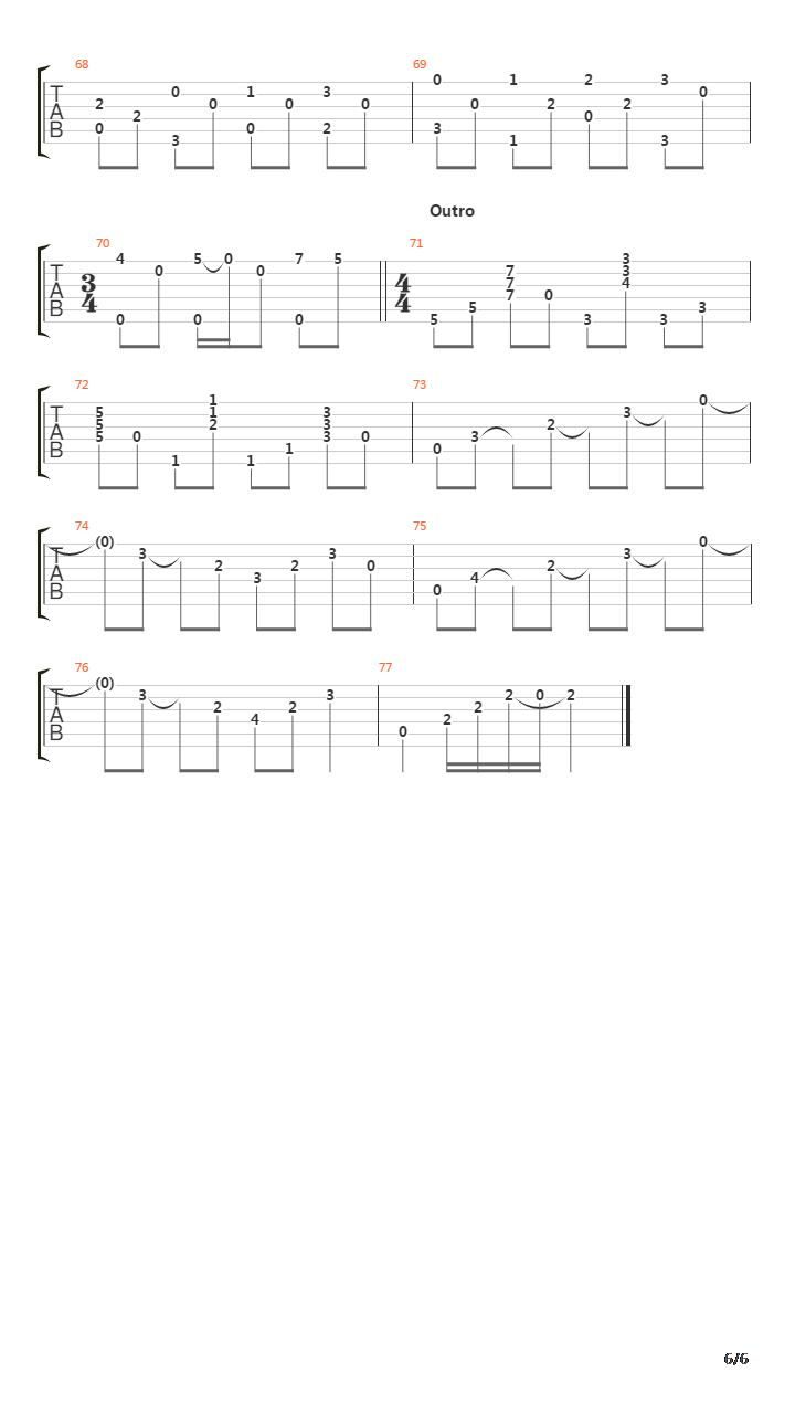 Classical Gas吉他谱