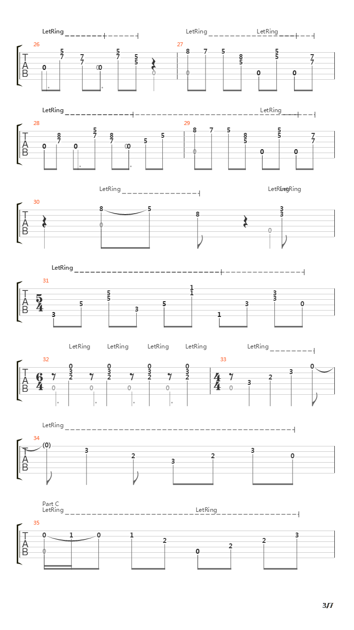 Classical Gas吉他谱