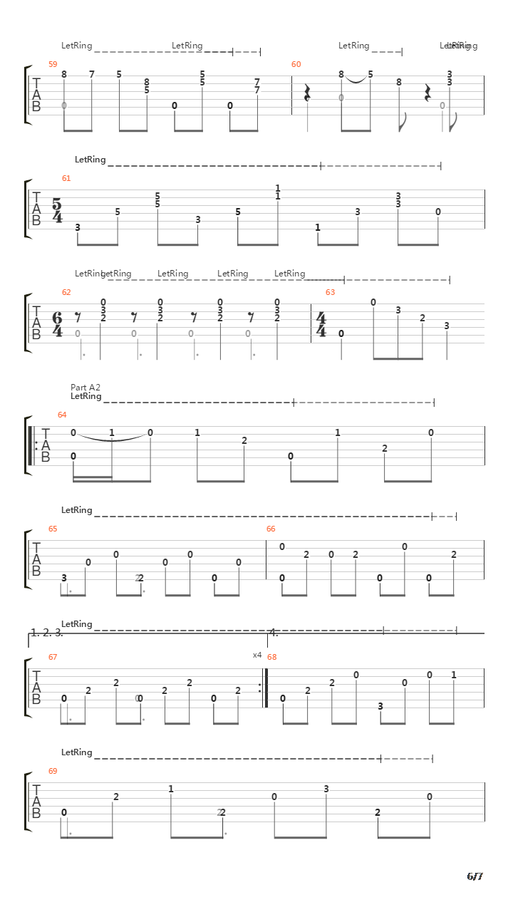 Classical Gas吉他谱