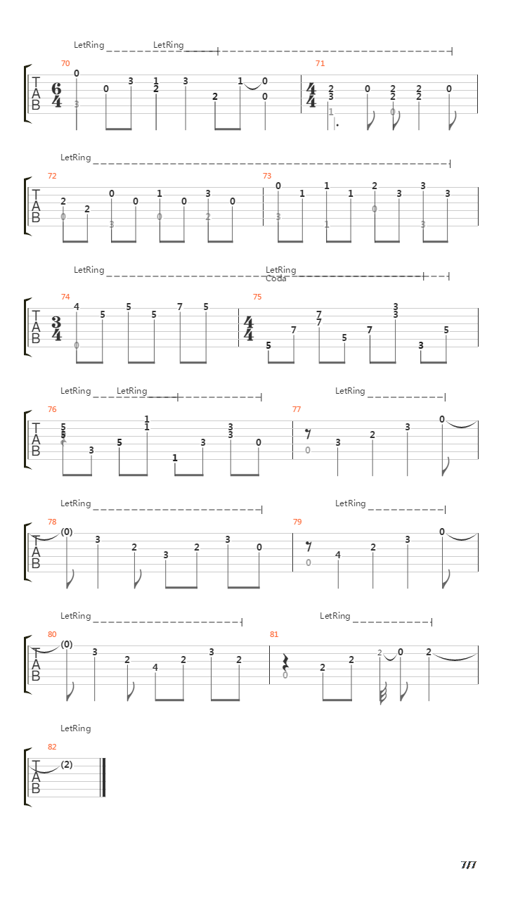 Classical Gas吉他谱