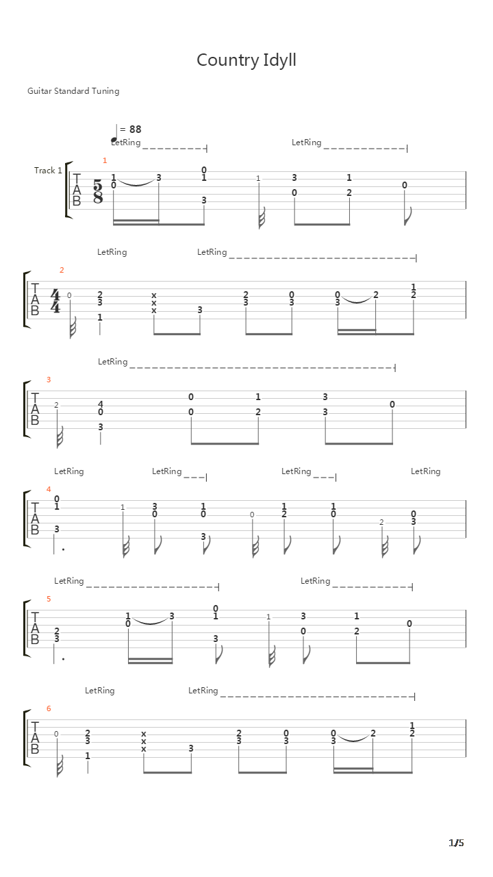 Country Idyll吉他谱
