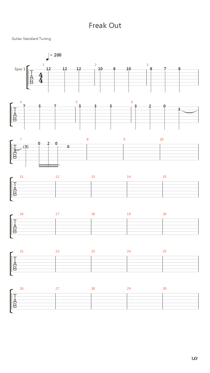 Freak Out吉他谱